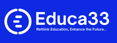 Educa33 logotipo fondo azul